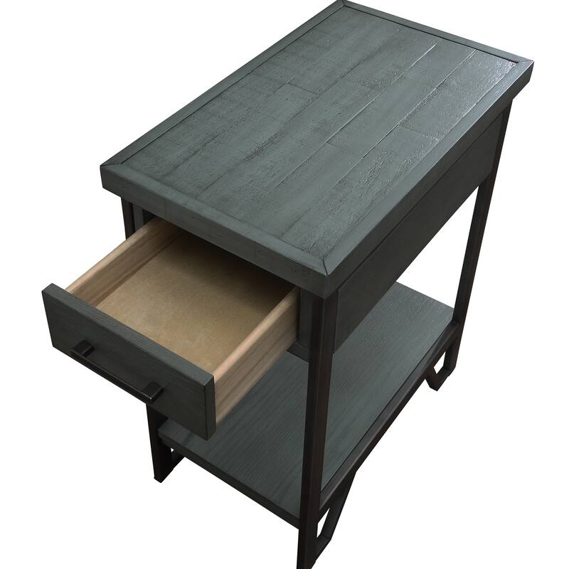 Mingard Rustic 20-inch Wood 1-Shelf and 1-Drawer Side Table by Furniture of America