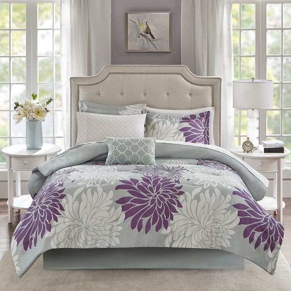 Purple sheets bed top bath and beyond