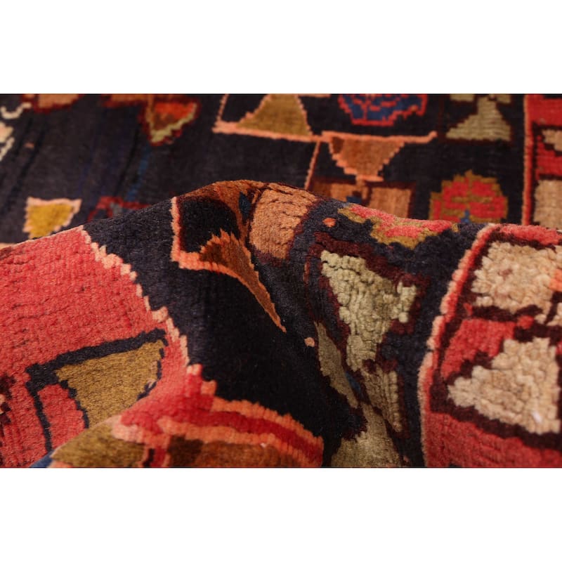 ECARPETGALLERY Hand-knotted Melis Vintage Dark Navy, Red Wool Rug - 5'11 x 4'11