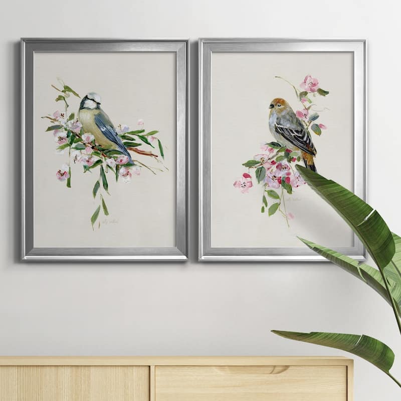 Spring Song Blue Bird Premium Framed Print - Ready to Hang - Multi-Color