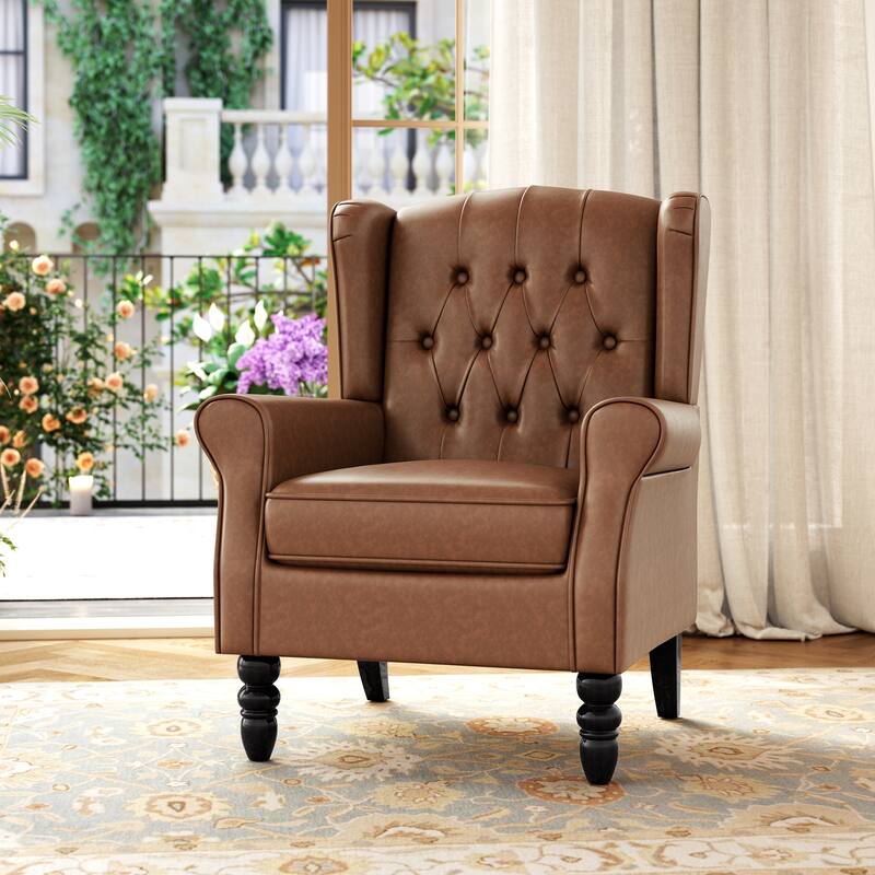 Modern Classic Button Tufted Accent Chair Upholstered Armchair