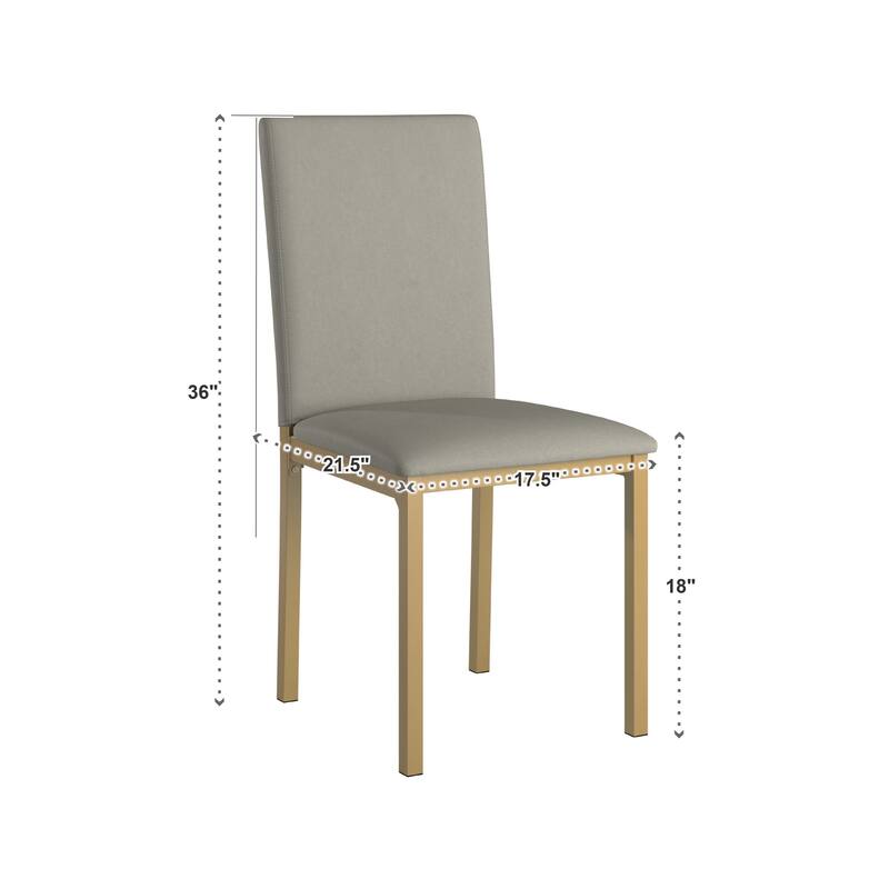 Darcy Gold Metal and Grey Dining Chair (Set of 4) by iNSPIRE Q Bold