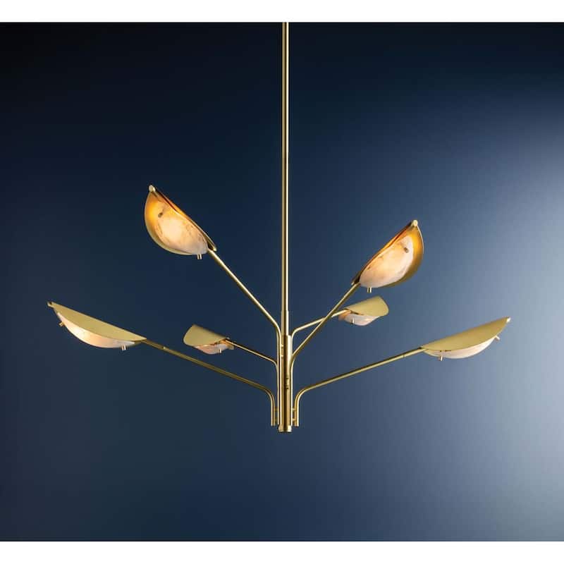 Hudson Valley Lighting 7506 Levin 6 Light 54" Wide Chandelier with