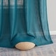 preview thumbnail 11 of 94, HLC.me Abbey Faux Linen Textured Semi Sheer Privacy Light Filtering Transparent Window Grommet Curtain Panels, Pair