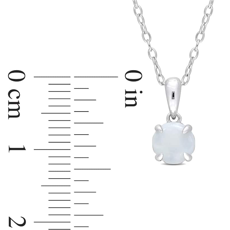 Miadora Birthstone Gemstone Heart Design Solitaire Necklace Sterling Silver
