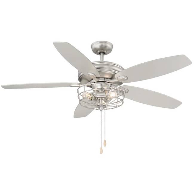 Meridian M2006 52" Industrial Indoor Ceiling Fan - Light Kit Included