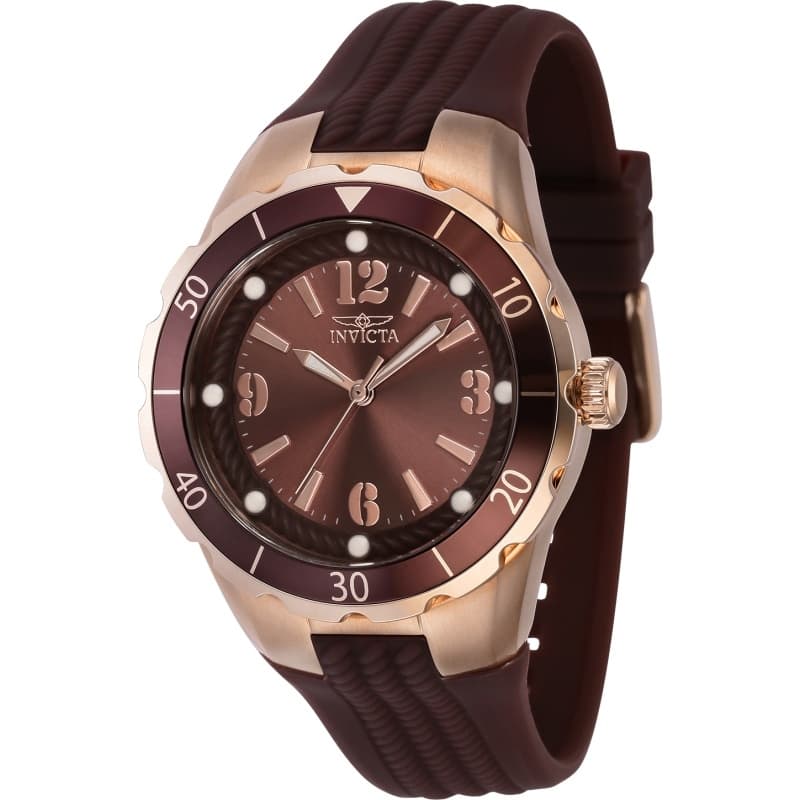 Invicta Women's 40312 Angel Quartz 3 Hand Dark Brown Dial Watch
