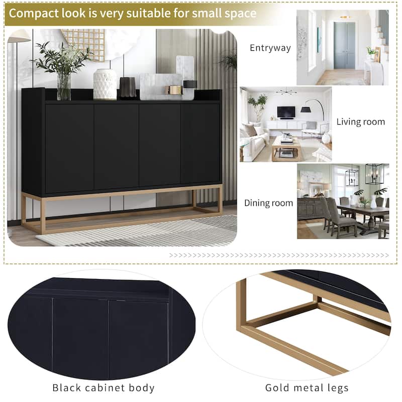 Modern Sideboard Buffet Cabinet with Large Storage Space - N/A