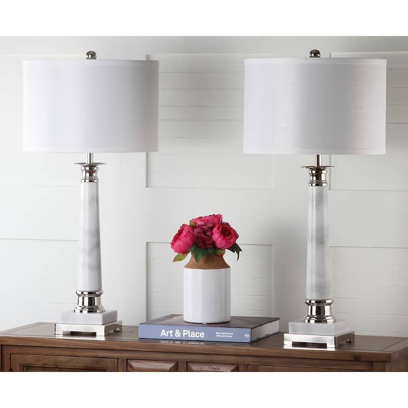 SAFAVIEH Lighting Llinos 30-inch Table Lamp (Set of 2) - 15"x15"x31" - 15Wx15Dx31H