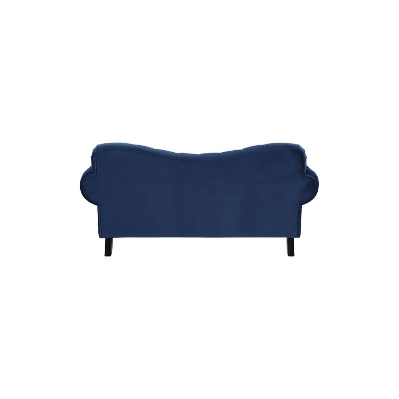Emilio Blue Velvet Tufted Living Room Set