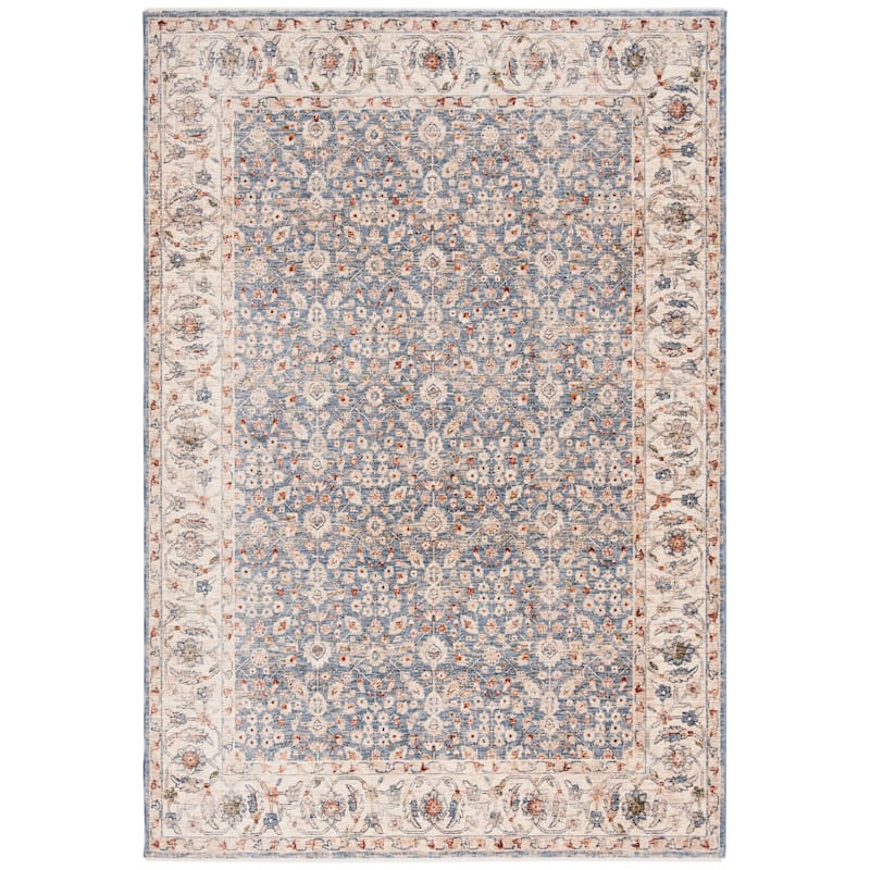 SAFAVIEH Heirloom Tamera Traditional Oriental Polyester Rug - 4' x 6' - Ivory/Blue