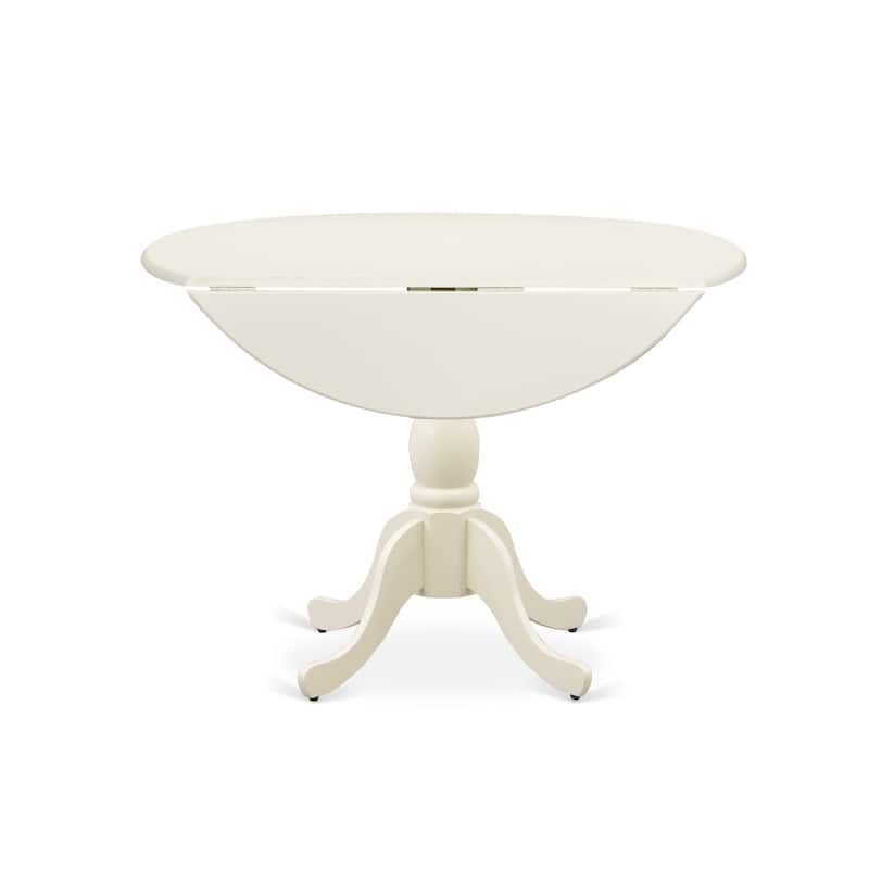 East West Furniture 5 Piece Dining Set Includes a Round Dining Table and 4 Kitchen Chairs, (Finish & Seat Options)