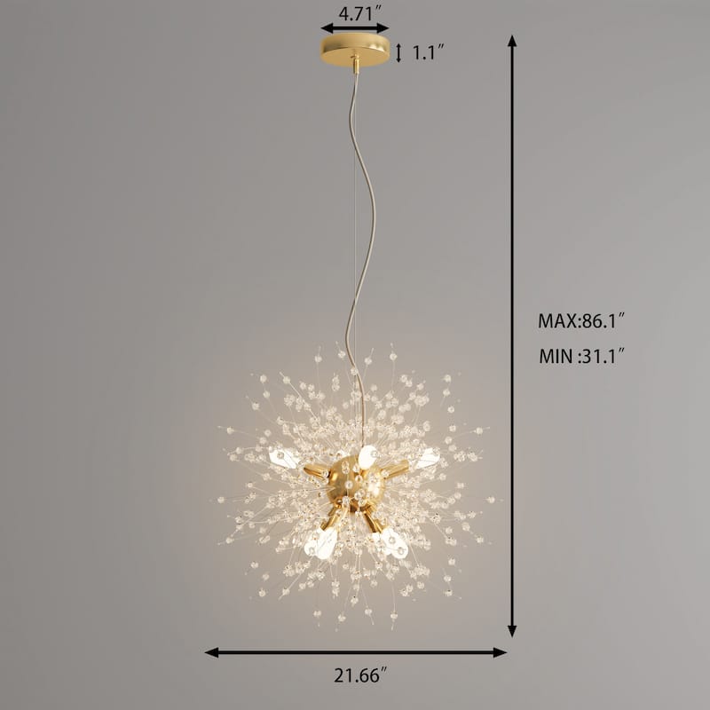 9-Light Firework Dandelion Sputnik Chandelier Light