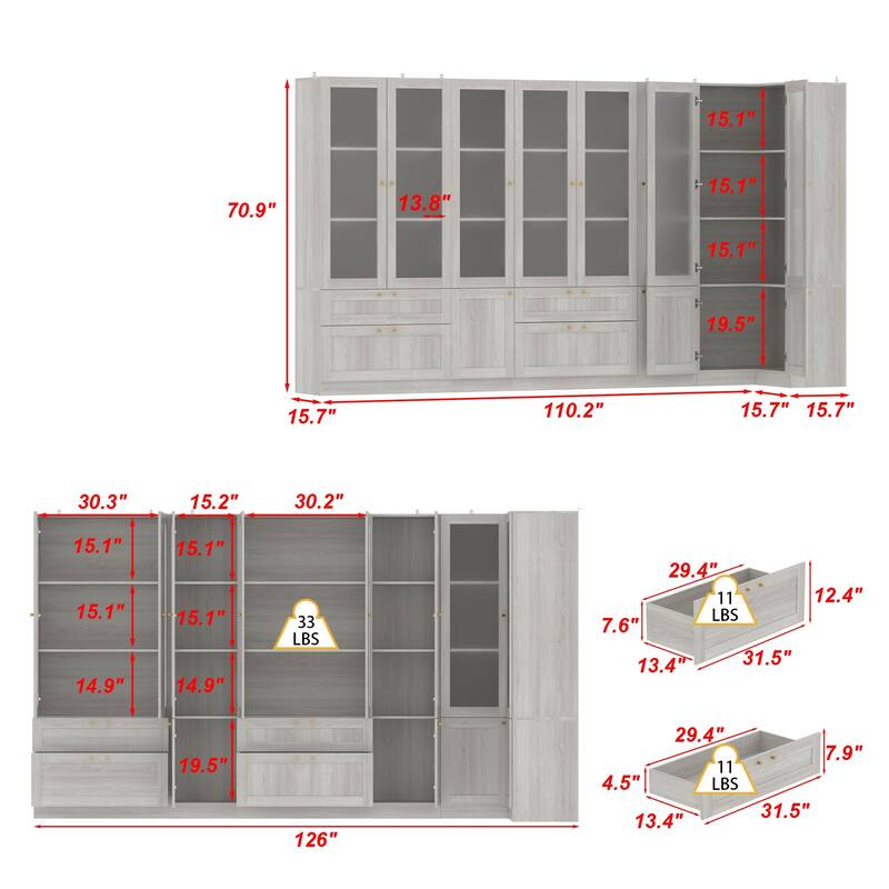 Elegant White Modular Bookcase: Stylish and Flexible Storage Solution for Your Home