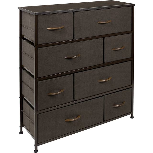 Dresser w/ 8 Drawers Furniture Storage & Chest Tower for Bedroom - Brown