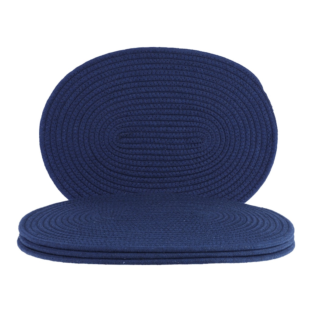 Farmhouse Placemats, 4Pcs Cotton Rope Placemats for Dining Table Decor - 15.5*12in