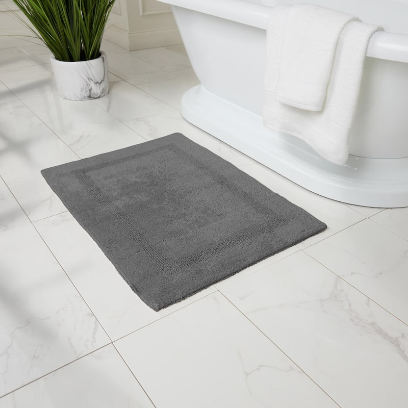 Fabstyles Basix Soft & Absorbent Reversible Cotton Bath Rug