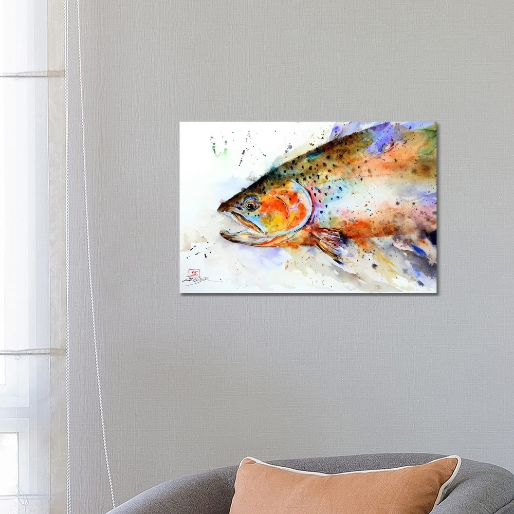 iCanvas "Fish (Multi-Color)" by Dean Crouser Canvas Print