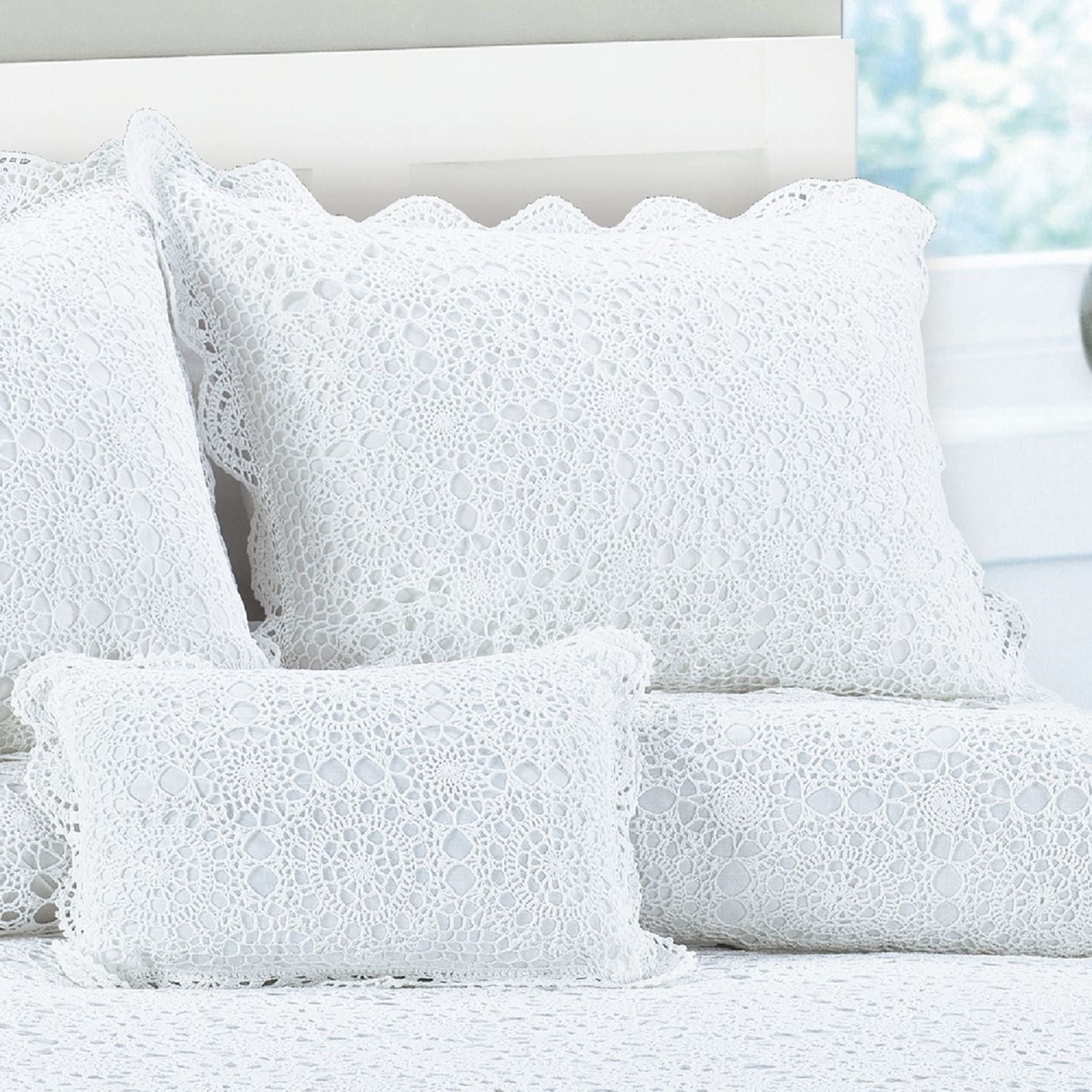 Handmade Crochet Sham and Accessories