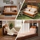 preview thumbnail 5 of 6, WOWMAX Boho Floor Sofa Seating Set, Modular Futon Couch Cushions, Velvet Floor Chaise Lounger Sleeper Chair For Reading