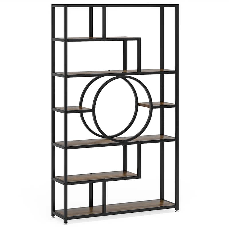 72'' Bookcase Bookshelf, 7Tier Tall Etagere Bookcases Book Shelves