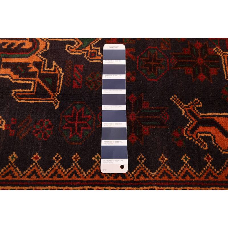 ECARPETGALLERY Hand-knotted Teimani Dark Navy Wool Rug - 3'8 x 6'4