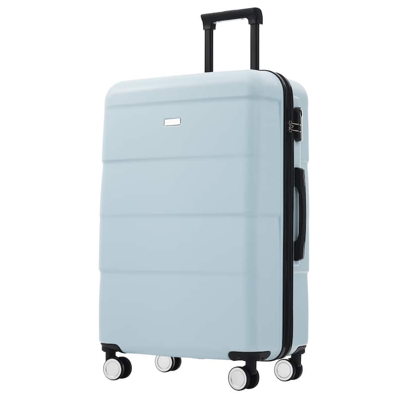 Hardshell Luggage Sets 3 Piece Double Spinner Wheels Suitcase with Handle Password Lock, Lightweight 20"+24"+28" Luggages