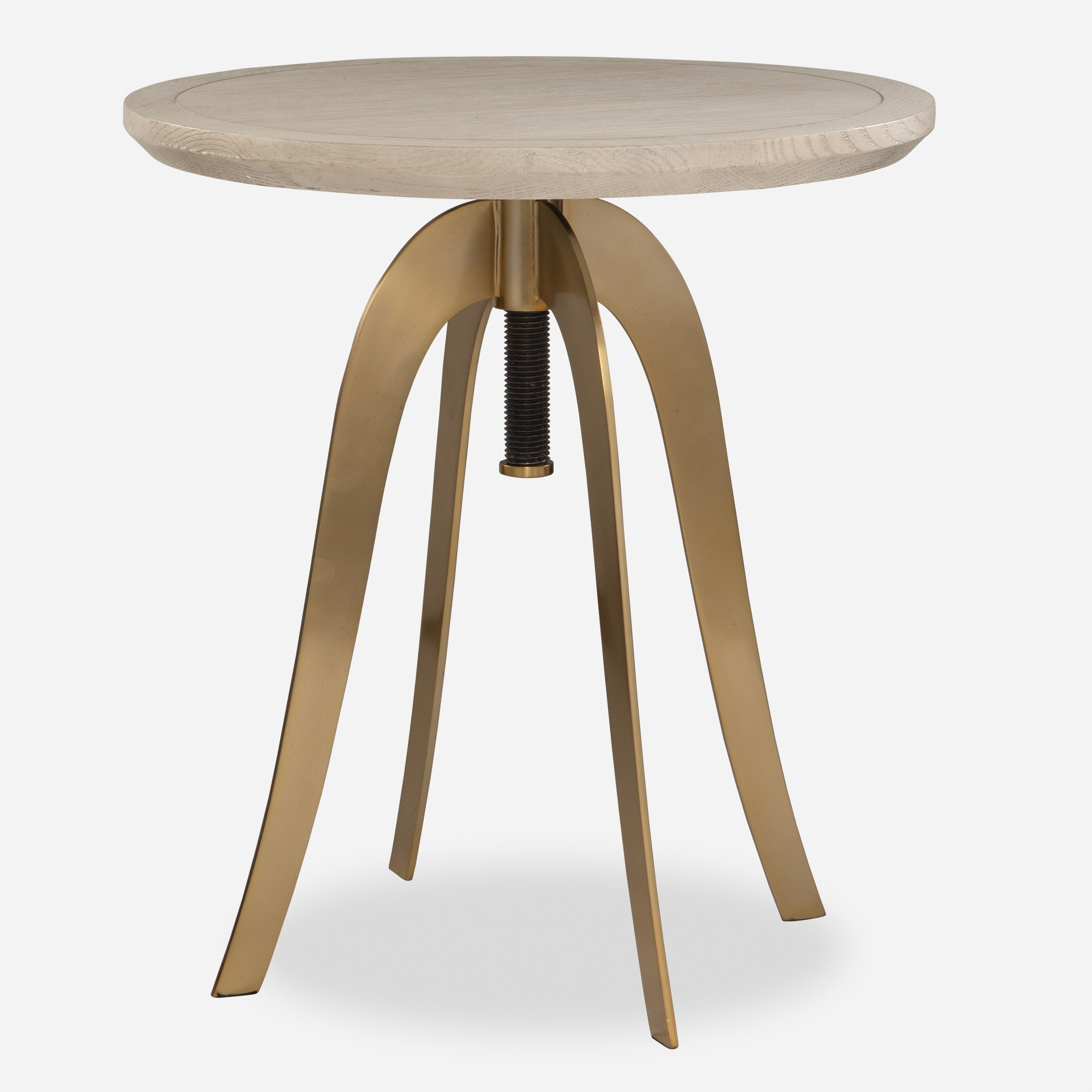 Uttermost Alice Oak Adjustable Accent Table - 26"H x 20"W x 20"D