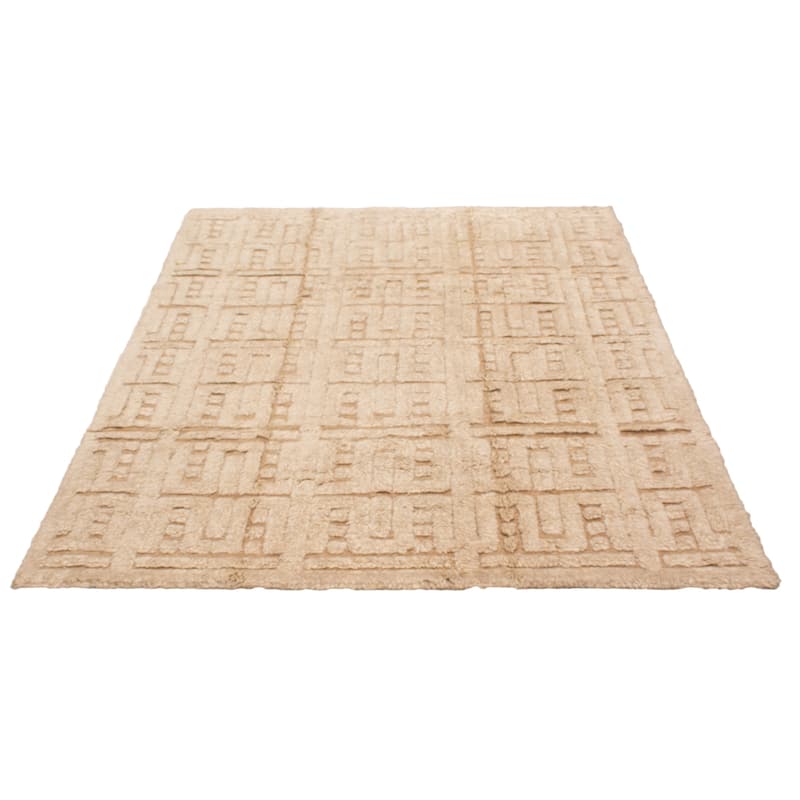 ECARPETGALLERY Hand-knotted Tangier Cream Wool Rug - 8'6 x 10'3