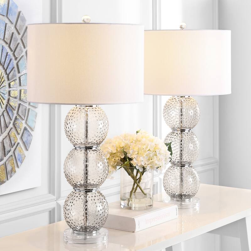 SAFAVIEH Lighting Noella 29-inch Glass Table Lamp (Set of 2) - 15Wx15Dx29H