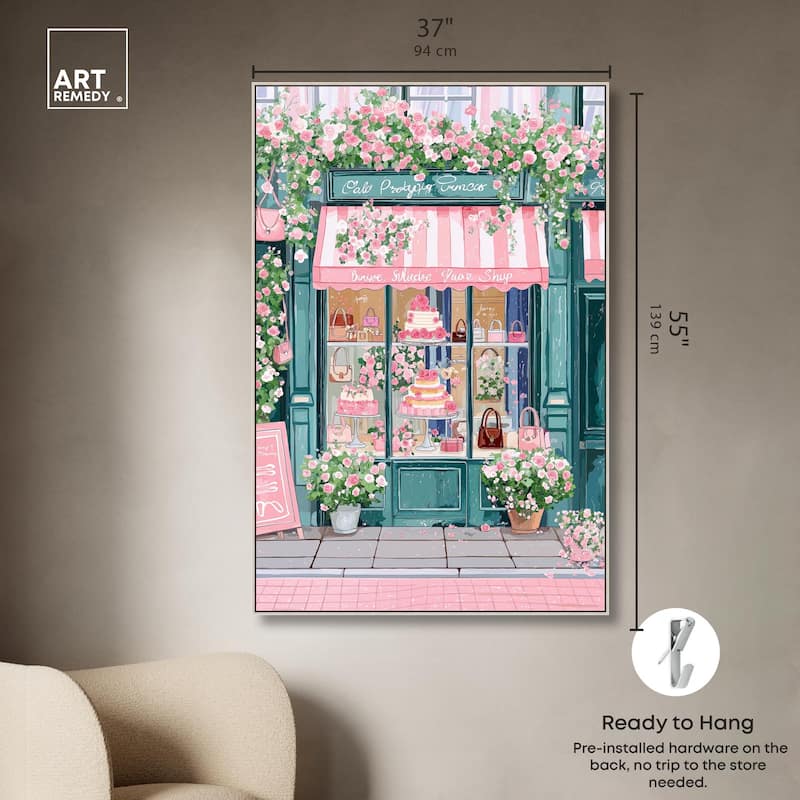 Whimsical Storefront Canvas by Art Remedy