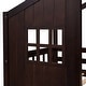 preview thumbnail 12 of 14, Stylish Twin Over Twin Wood House Shaped Bunk Bed With Built-in Ladder and Guardrail, Solid Construction, Espresso