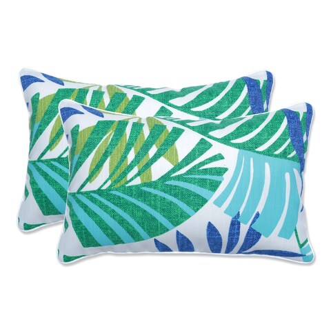 Islamorada Blue/Green Rectangular Throw Pillow (Set of 2) - 18.5 X 11.5 X 5
