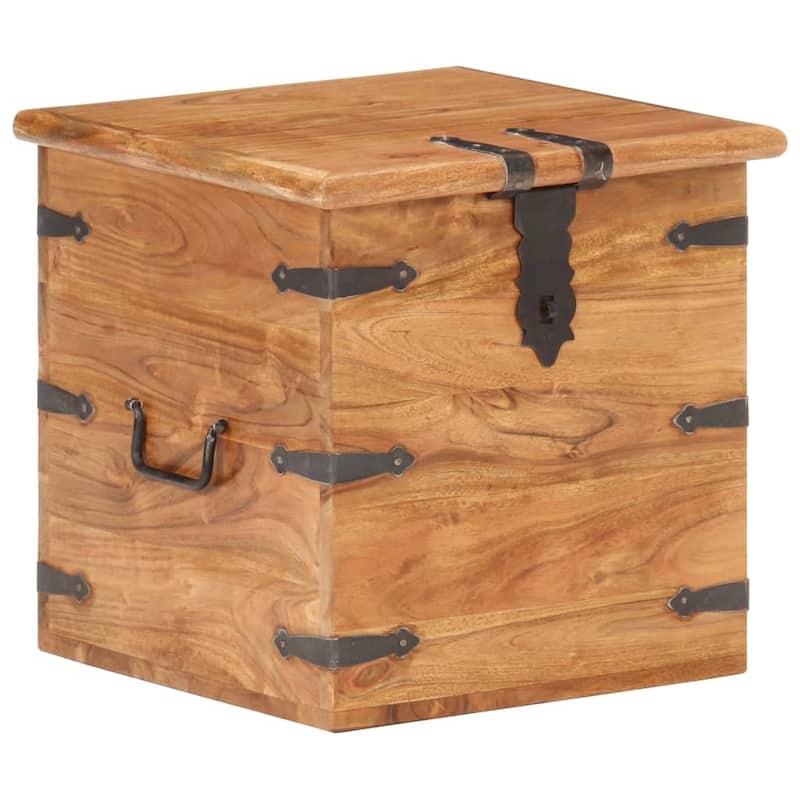 vidaXL Chest 15.7"x15.7"x15.7" Solid Acacia Wood