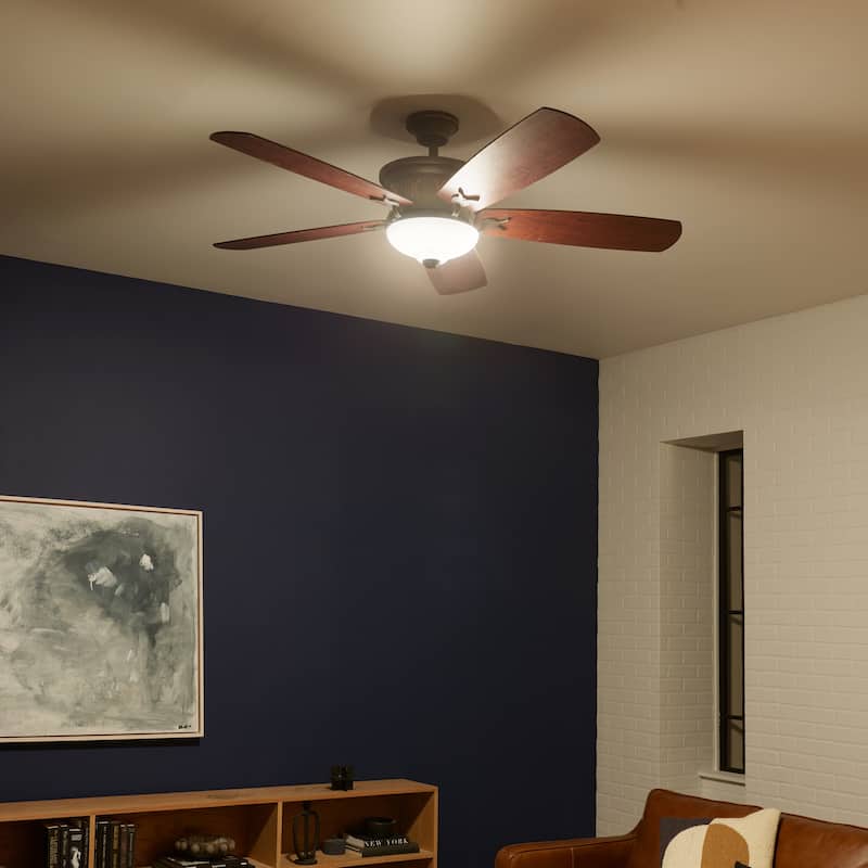 Kichler Lighting Crescent 56 inch Integrated LED Indoor Olde Bronze Ceiling Fan