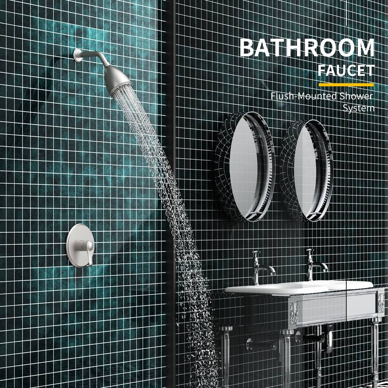 GIVINGTREE Single-Handle 8-Spray Shower Faucet in Brushed Nickel(Valve Included)