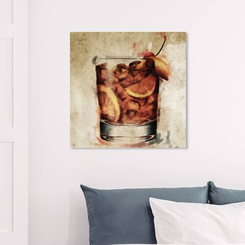 Wynwood Studio 'Good Drink Good Time' Drinks and Spirits Wall Art Canvas Print Liquor - Brown, White