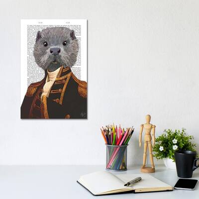 iCanvas "Captain Otter" by Fab Funky Canvas Print