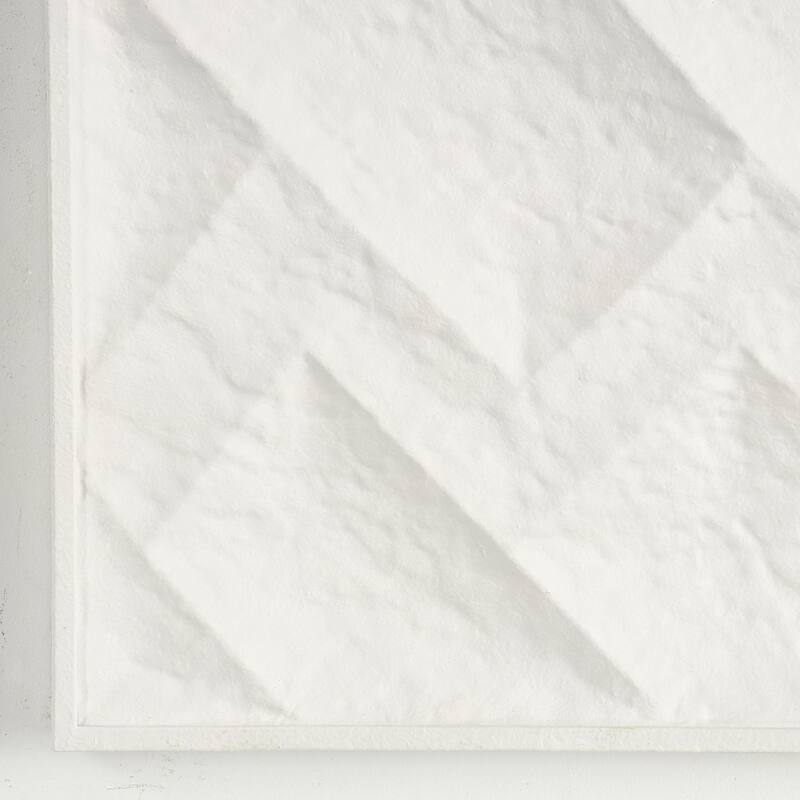 Metal Abstract Geometric Dimensional Home Wall Decor - White - Roche River Decor