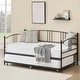 preview thumbnail 3 of 24, Heavy Duty Metal Daybed With Trundle Platform Sofa Bed for Bedroom