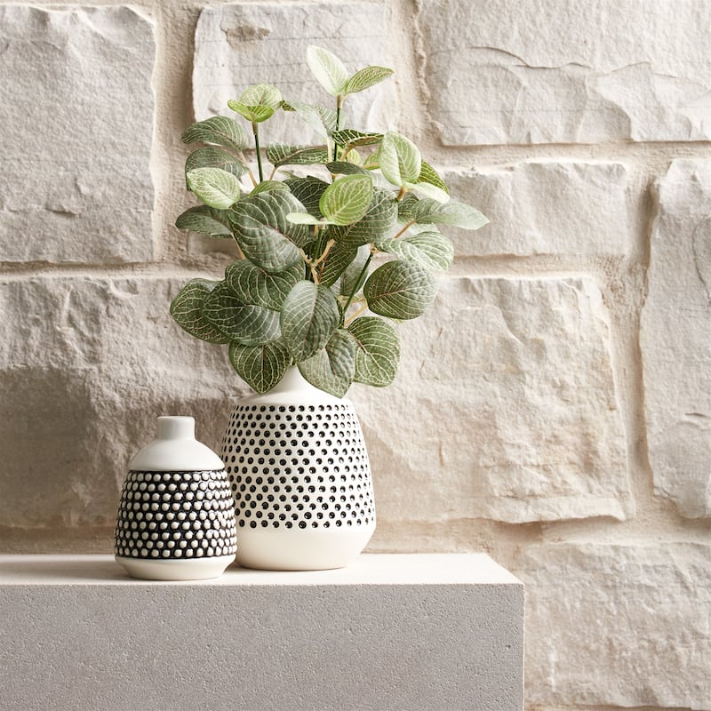 Bubbled Ceramic Bud Vase (Set of 2)