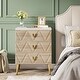 preview thumbnail 11 of 23, 3-Drawer Nightstand, Luxury Bedside Table End Table with Storage Drawers and Golden Legs