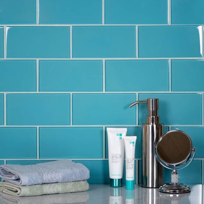 Apollo tile 3" x 6" Colorway Glossy Sky Blue Glass Tile (5 sq ft/case) - 40 Pack