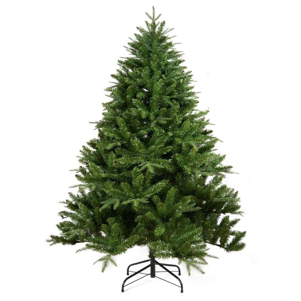 70.5Inch Unlit Artificial Hinged Spruce PVC/PE Christmas Tree with 1600 Tips, Green