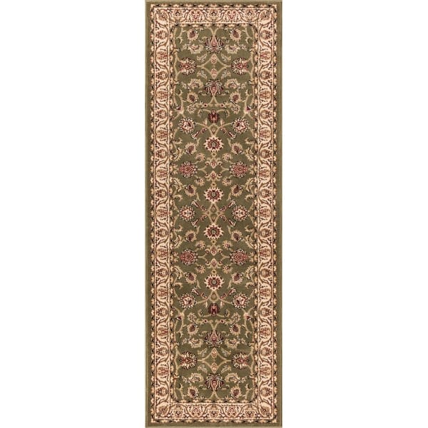 slide 2 of 10, Well Woven Ariana Palace Green Runner Rug - 2' 3" x 7' 3" 2' 3" x 7' 3" - Green/Ivory - Runner