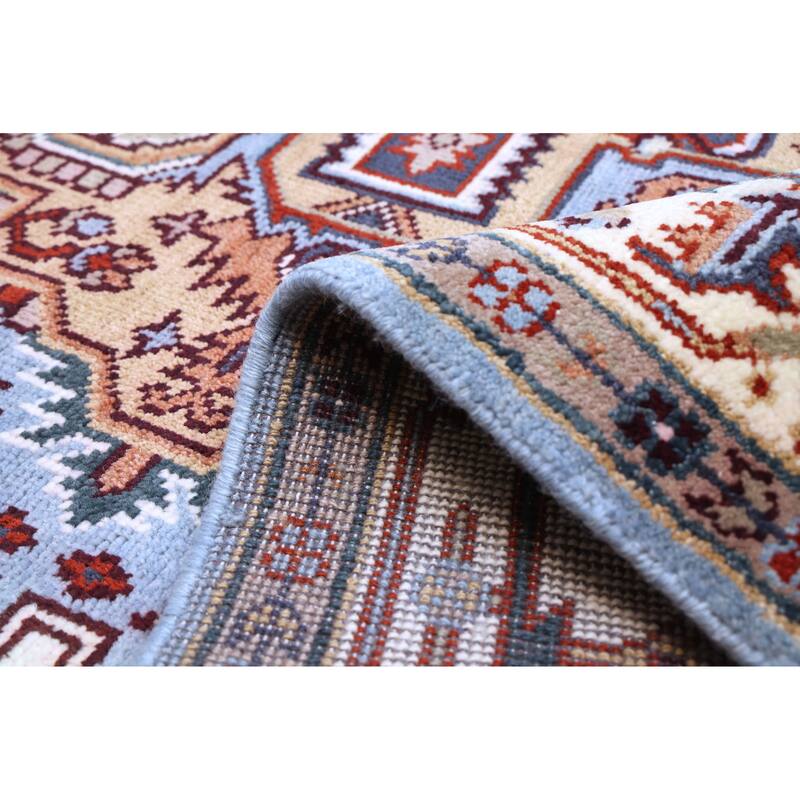 ECARPETGALLERY Hand-knotted Serapi Heritage Light Blue Wool Rug - 7'11 x 9'10