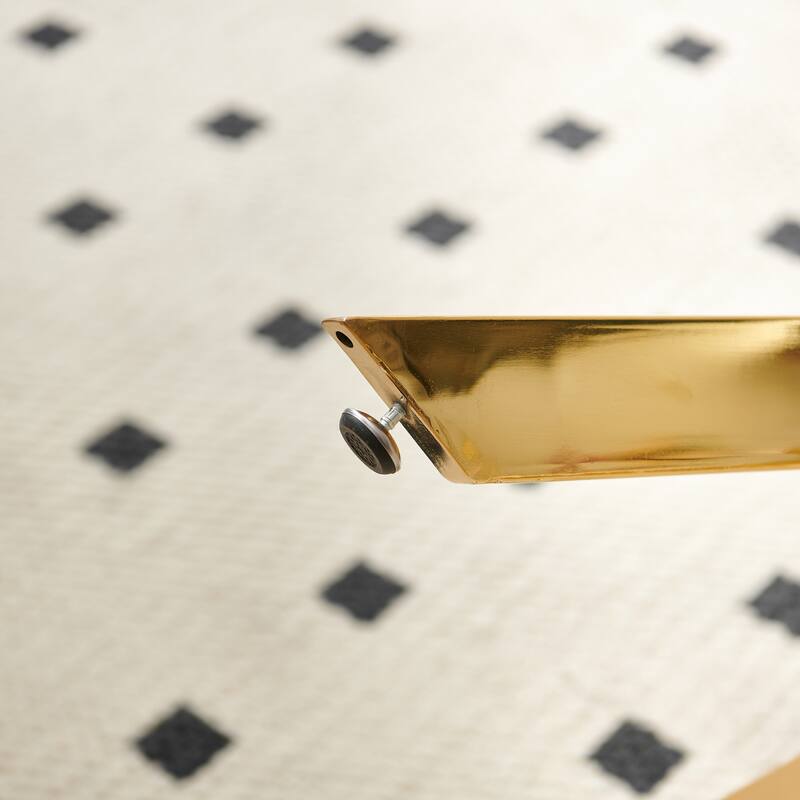 Modern Round Glass Dining Table for 4-6, Kitchen Table with Glass Top & Metal Cross Legs, Circular Table for Small Space