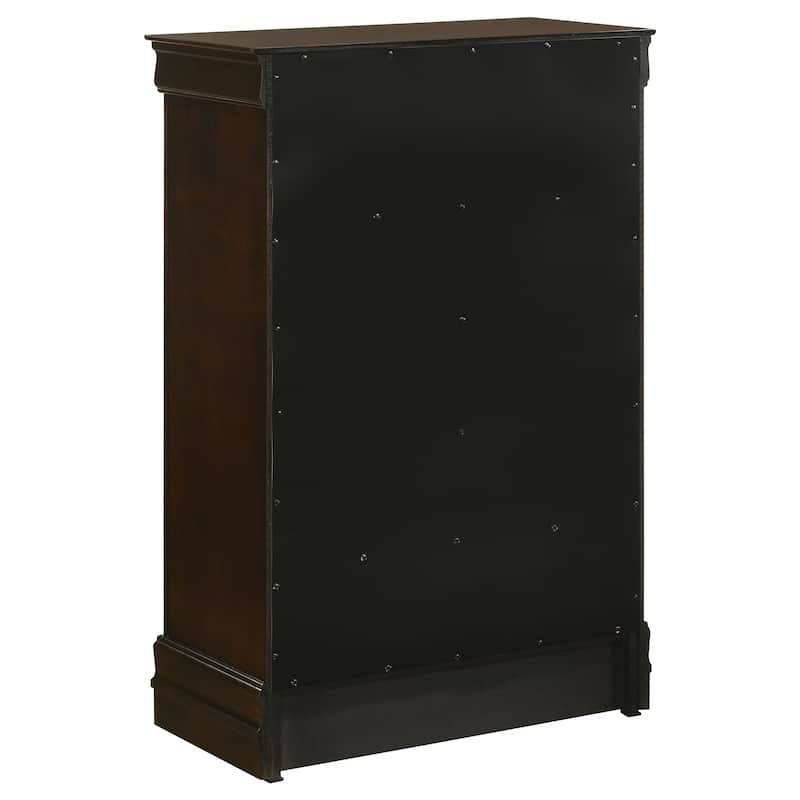 Louis Philippe Panel Bedroom Set Cappuccino