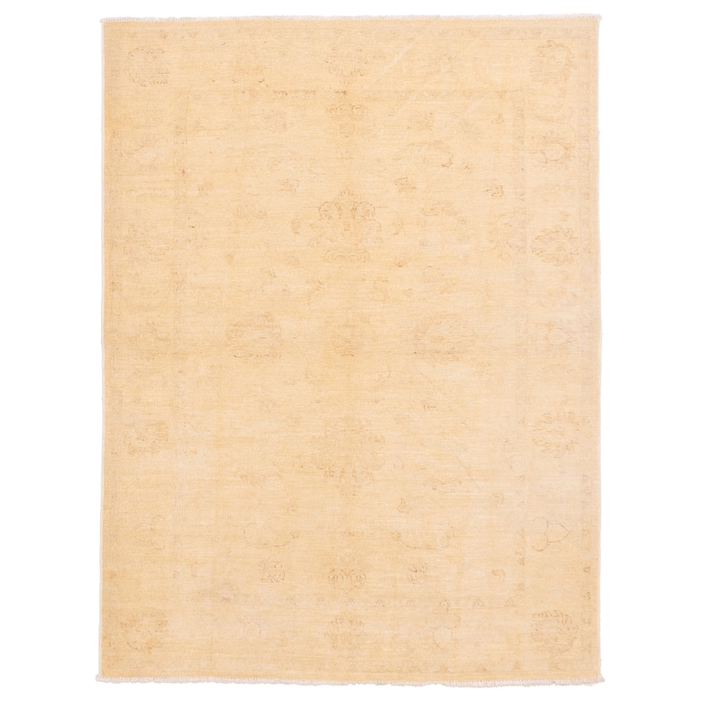 ECARPETGALLERY Hand-knotted Chobi Finest Cream Wool Rug - 5'1 x 6'8