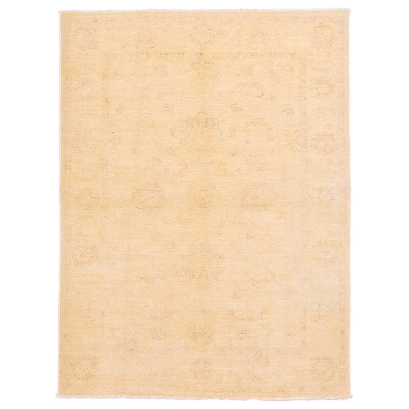 ECARPETGALLERY Hand-knotted Chobi Finest Cream Wool Rug - 5'1 x 6'8